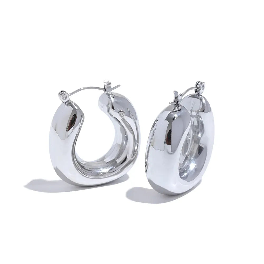 Brinco Hoop com Argolas Robustas