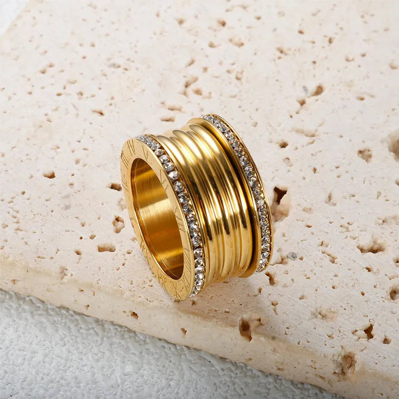 Anel Romano Imperial Banhado em Ouro