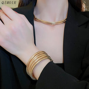 Pulseira Bracelete Elástico Torcido