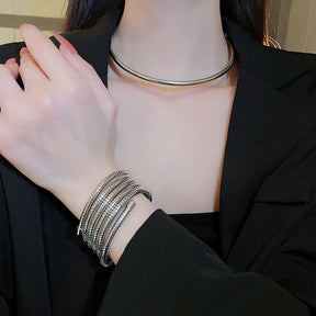 Pulseira Bracelete Elástico Torcido