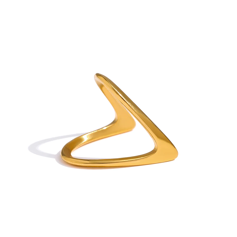 Anel Dobrado Seta de Ouro