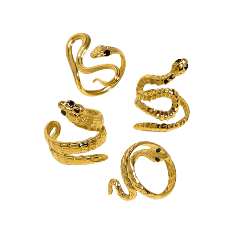 Anel Snake Estilo Gótico