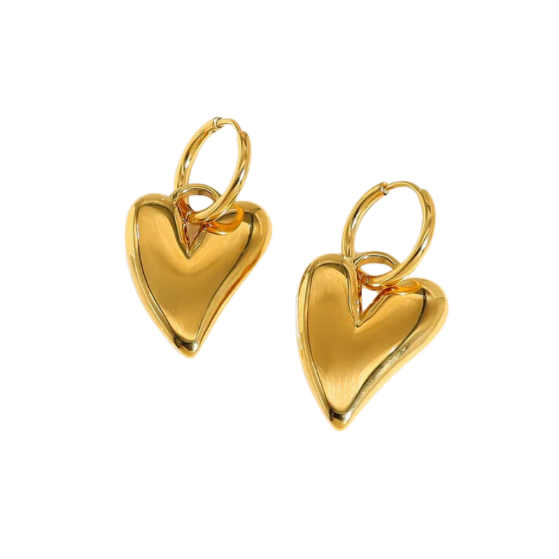 Brinco Coração Dourado
