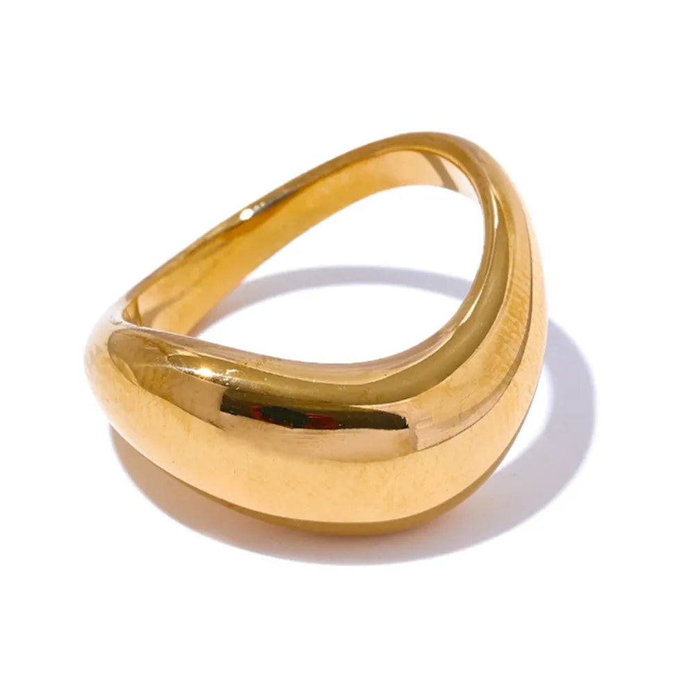 Anel Redondo Irregular Liso