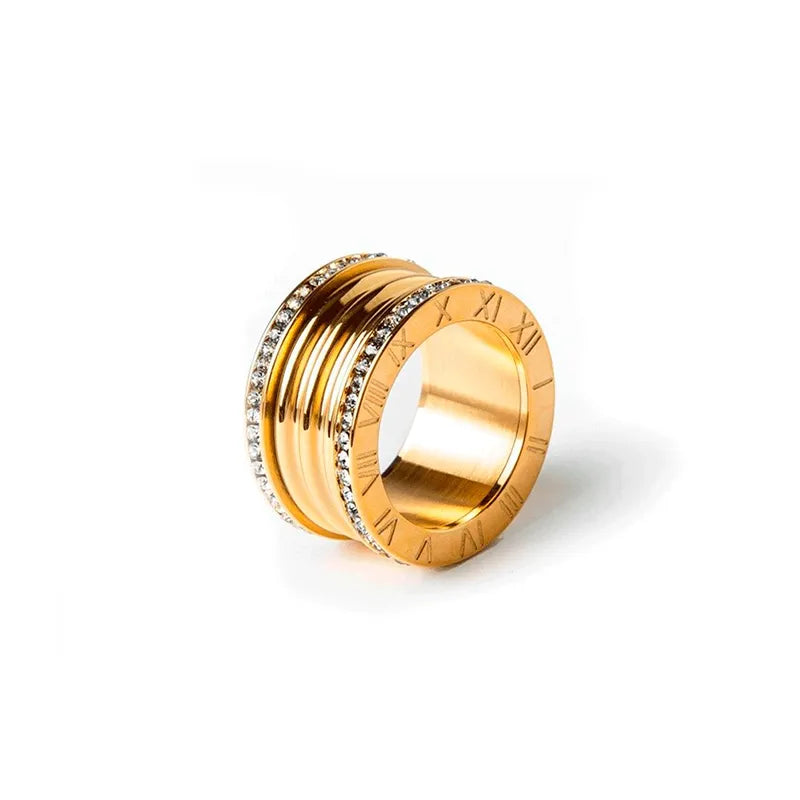 Anel Romano Imperial Banhado em Ouro