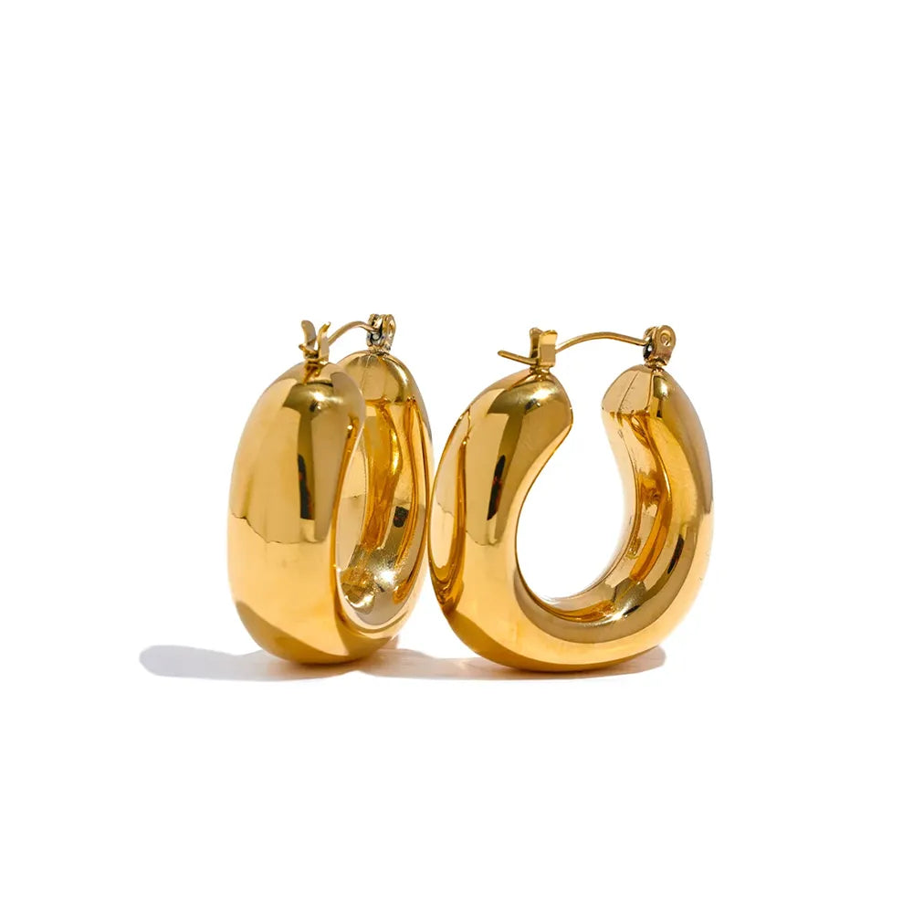 Brinco Hoop com Argolas Robustas