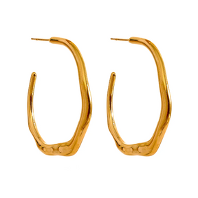 Brinco Argola com Textura Irregular