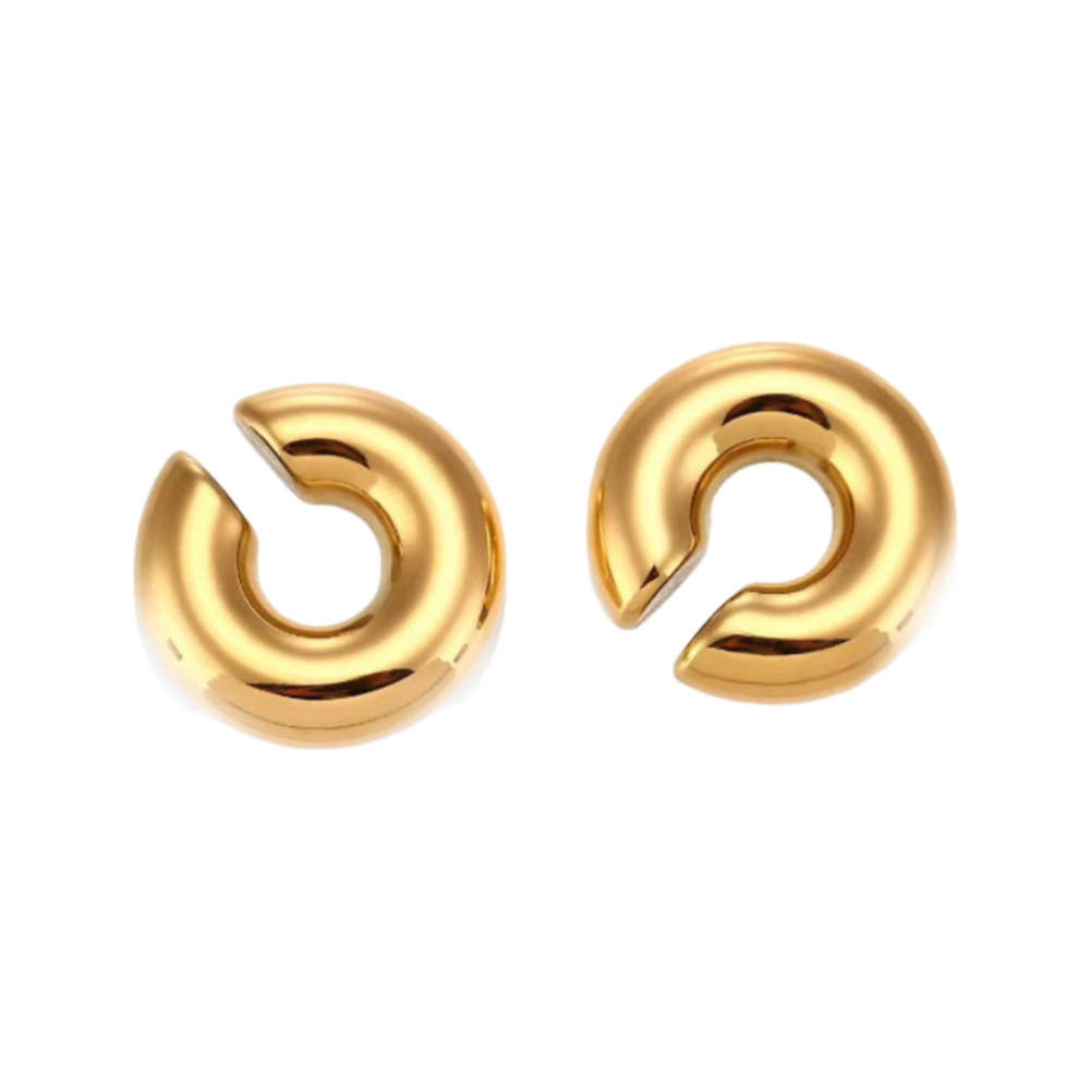 Brinco Ear Cuff sem Furo Grosso com Design Circular
