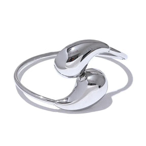 Pulseira Vazada Ajustável Gota Dupla