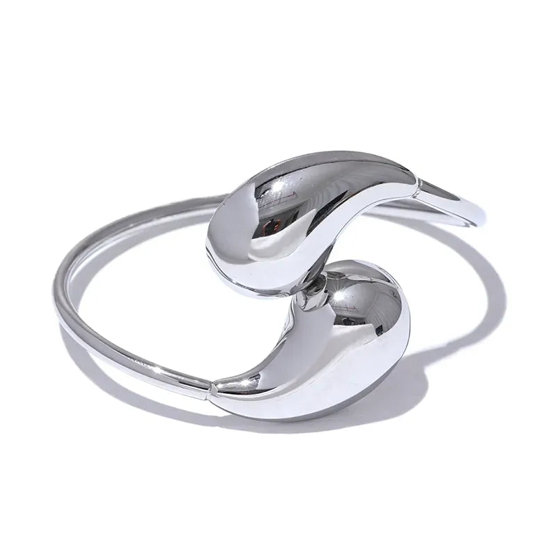 Pulseira Vazada Ajustável Gota Dupla