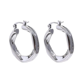 Brinco Hoop Argola Irregular Abstrata