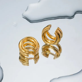Brinco Ear Cuff Três Camadas
