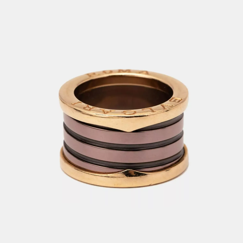 Anel Preto Romano com Ouro Rosa