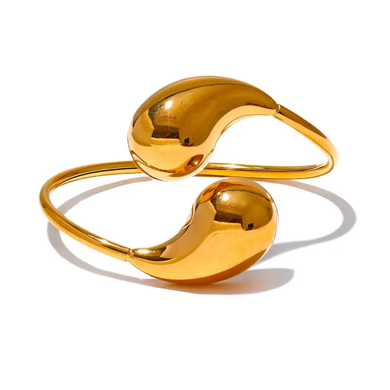 Pulseira Vazada Ajustável Gota Dupla