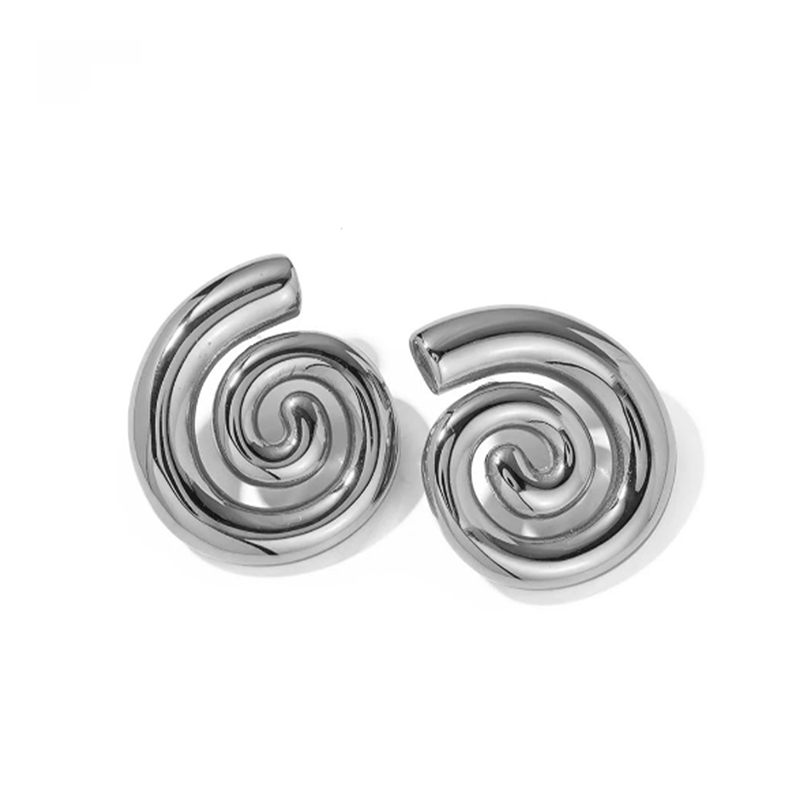 Brinco Caracol Hoop Vazado em Espiral