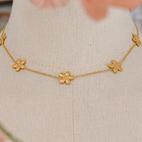 Conjunto Colar e Pulseira Alhambra Dourado