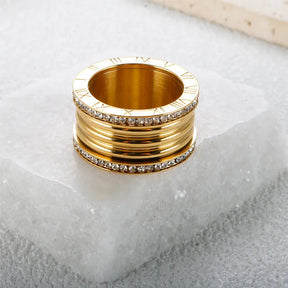 Anel Romano Imperial Banhado em Ouro