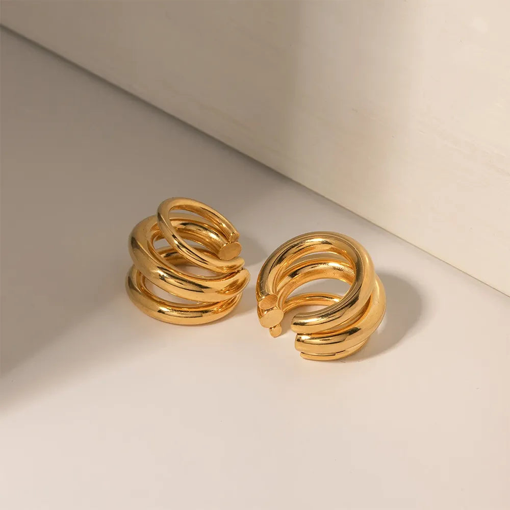 Brinco Ear Cuff Três Camadas