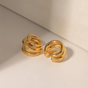 Brinco Ear Cuff Três Camadas