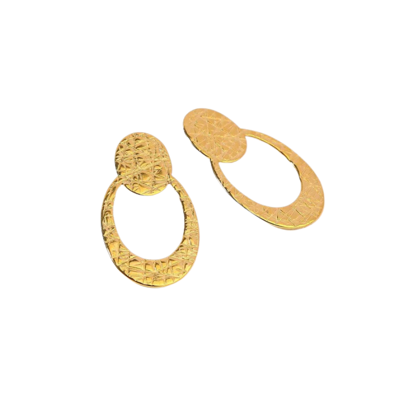 Brinco Argola em Gota Amassada