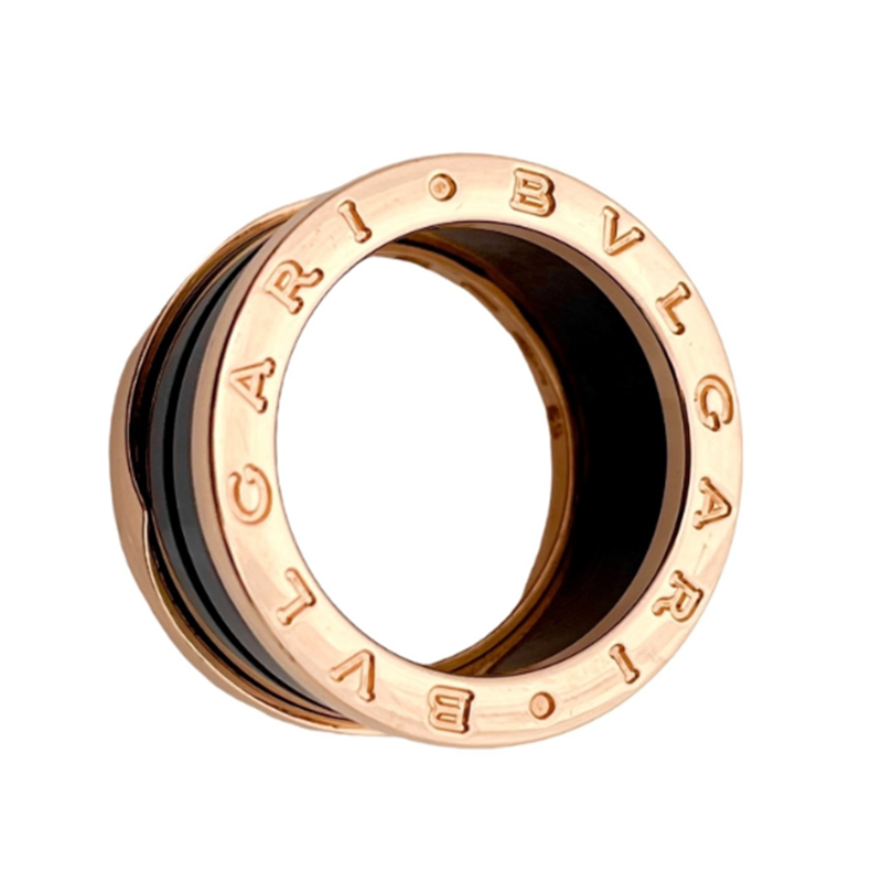 Anel Preto Romano com Ouro Rosa