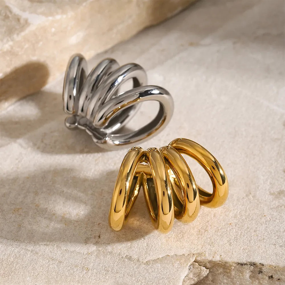 Brinco Ear Cuff Quatro Camadas