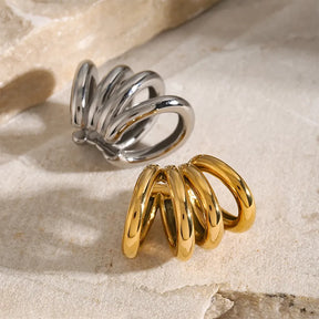Brinco Ear Cuff Quatro Camadas