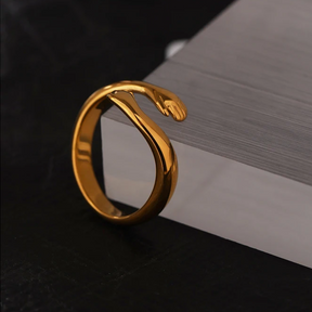 Anel Abraço D'Ouro Tamanho Ajustável