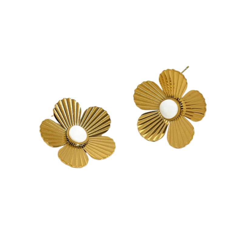 Brinco Flor com Pérola