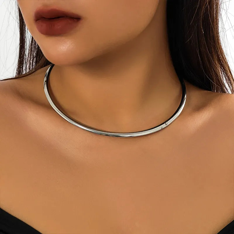 Colar Gargantilha Choker Redondo Liso