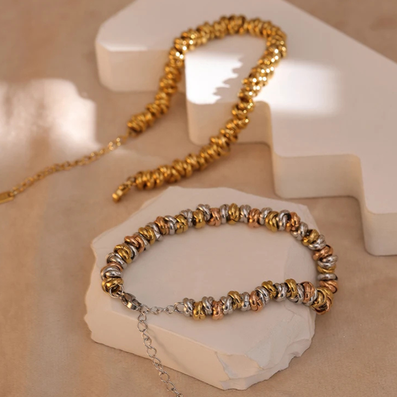 Pulseira de Bolinhas de Ouro