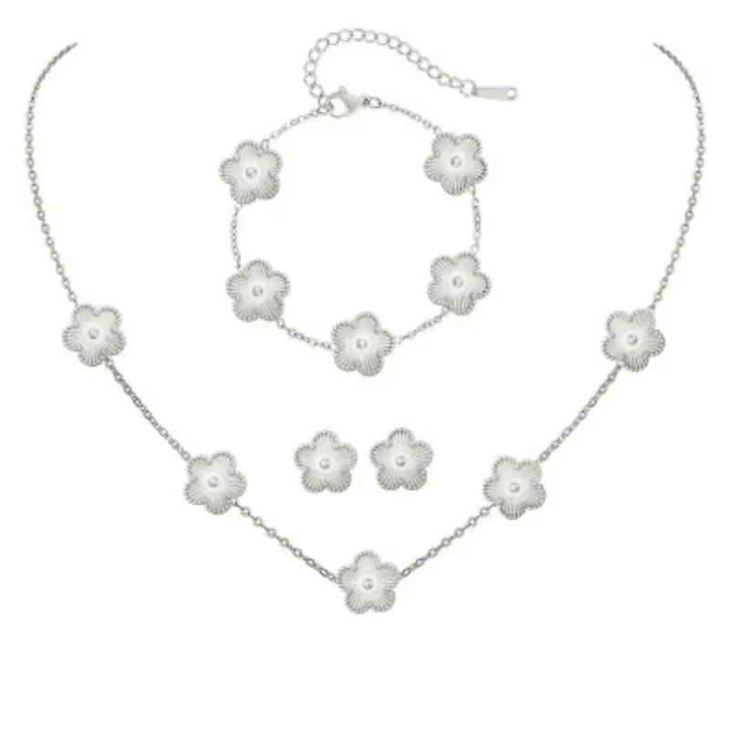 Conjunto Alhambra - Colar, Brinco e Pulseira