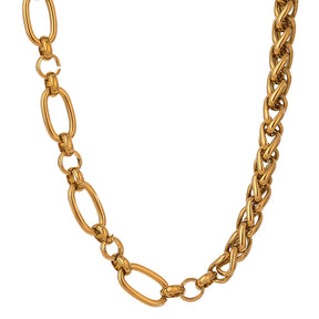 Colar e Pulseira Meio a Meio