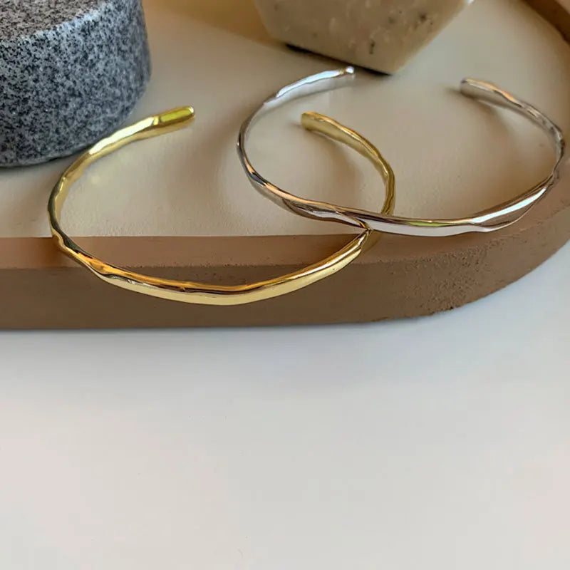 Pulseira Bangles Textura Irregular