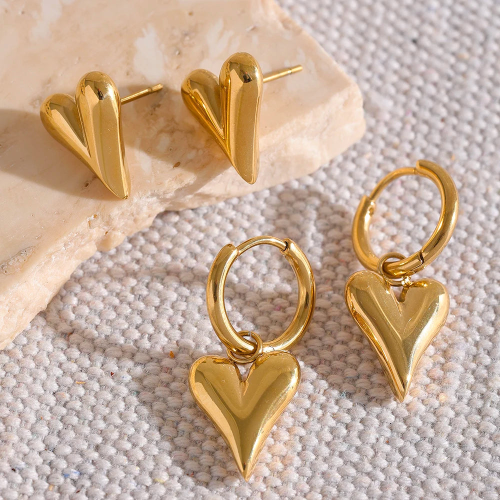 Brinco de Coração Dourado