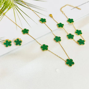 Conjunto Alhambra - Colar, Brinco e Pulseira