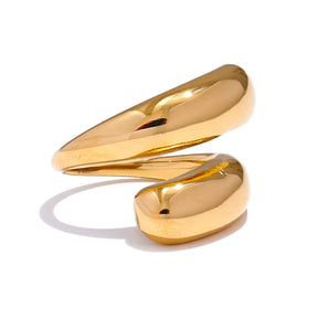 Anel Twist Dourado Tamanho Ajustável