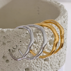 Brinco Argola com Textura Irregular