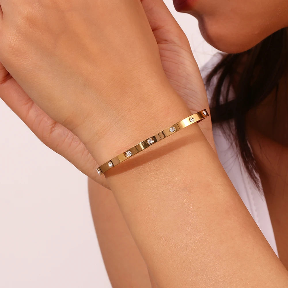 Pulseira Love Cravejado de Cristal