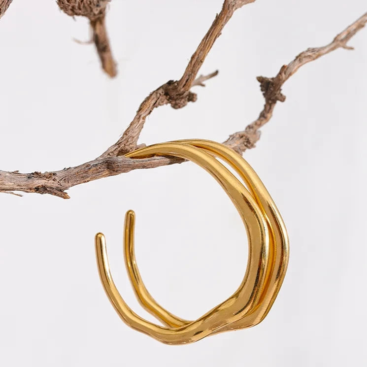 Brinco Argola com Textura Irregular