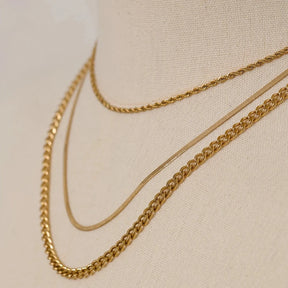 Colar Tripla Textura