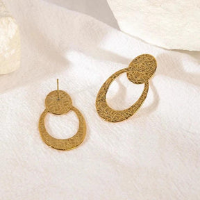 Brinco Argola em Gota Amassada - Beverly Joias