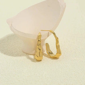 Brinco Argola Irregular - Beverly Joias