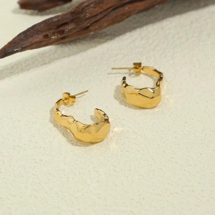 Brinco Argola Irregular - Beverly Joias