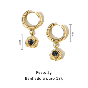 Brinco Boho Pingente Redondo - Beverly Joias