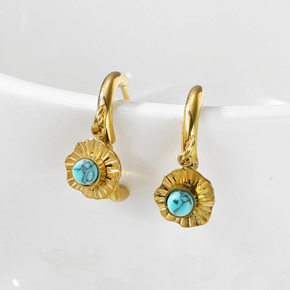 Brinco Boho Pingente Redondo - Beverly Joias