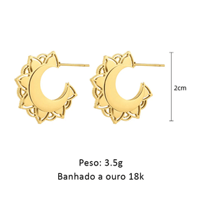 Brinco Botton Floral - Beverly Joias