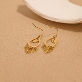 Brinco Gota em Franja Cravejado de Moissanite - Beverly Joias