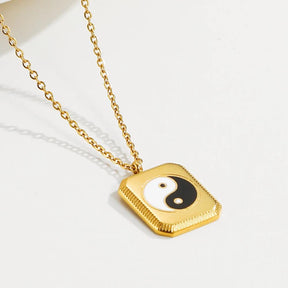 Colar Com Pingente Ying Yang - Beverly Joias