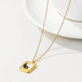 Colar Com Pingente Ying Yang - Beverly Joias